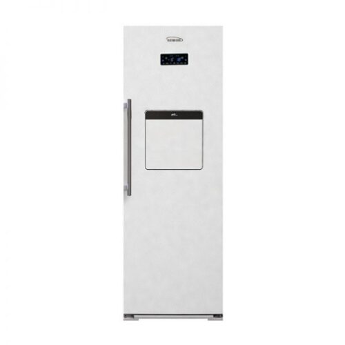 23-foot white single electrosteel refrigerator, full of unique leather