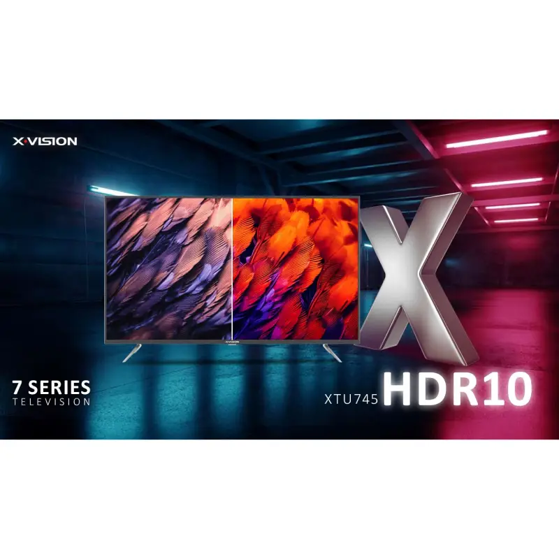 تلویزیون UHD 4K هوشمند ایکس‌ویژن سری 7 مدل XTU745 سایز 55 اینچ